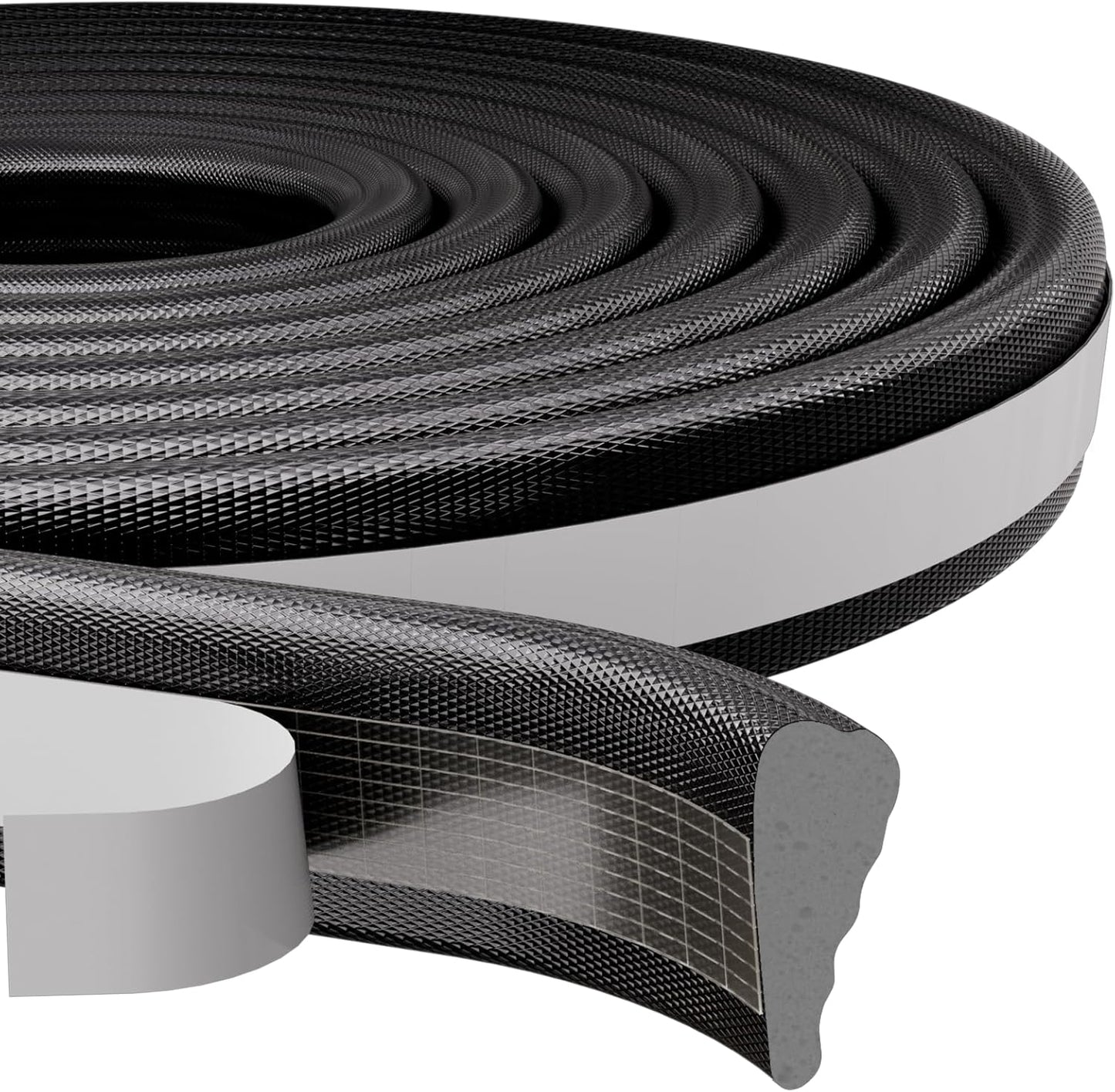 118”Wedge Weather Stripping Door Seal Strip for Door Frame,Self-Adhesive Window Insulation for Winter,Dark Foam Gap Filler for Light Noise Blocker,Front Exterior Door Side Draft Stopper,White