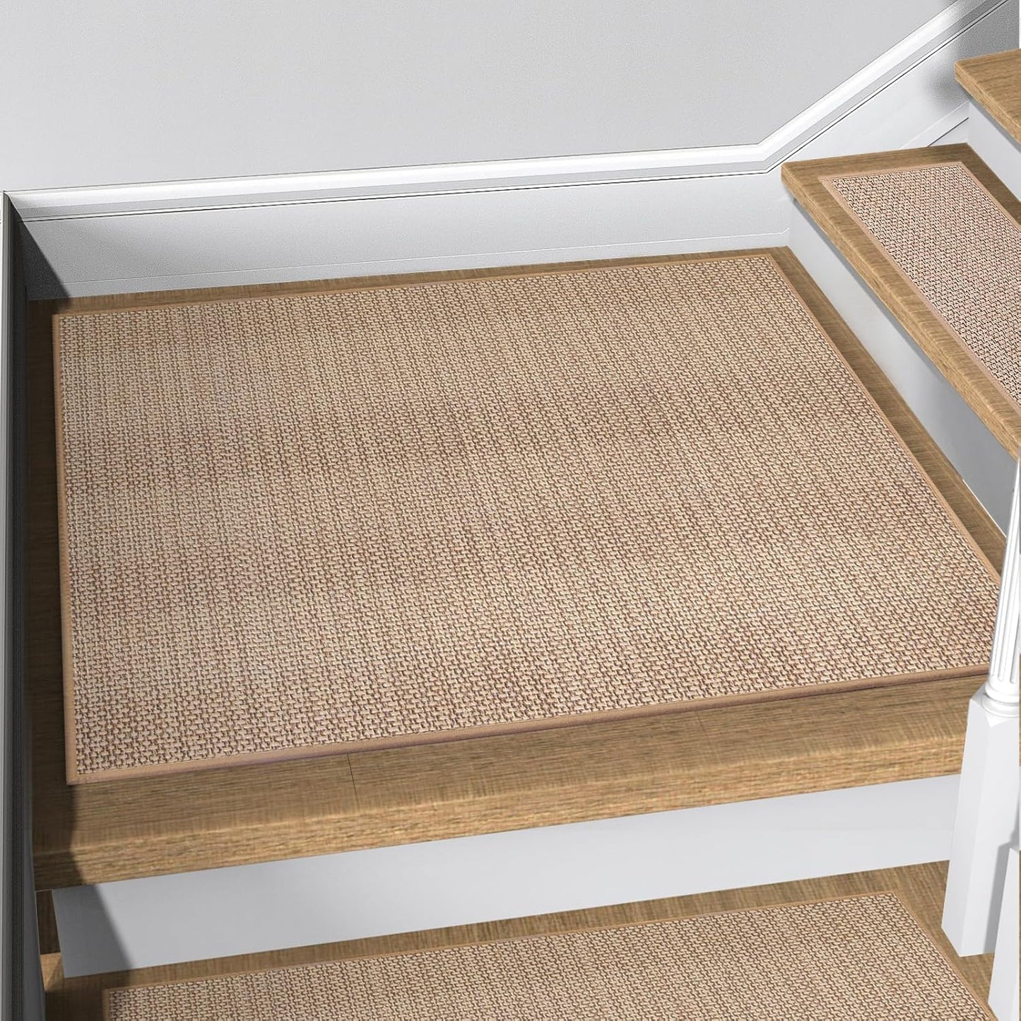 15Pcs Stair Treads for Wooden Steps With Self Adhesive, 8"x30" Non Slip Stair Runners-Peel & Stick Indoor Stair Carpet Runner, Resistant Runner for Kids, Elders and Pets, Black