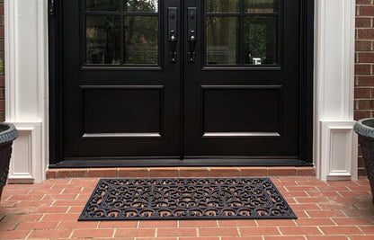 A1HC Outdoor Doormat, Natural Rubber, 18" x48”, Ideal for Outside entryway,Dirt Shoe Scraper,Heavy Duty Door mat for Indoor Outdoor,Rug Mats for Entry,Patio, Welcome Mats