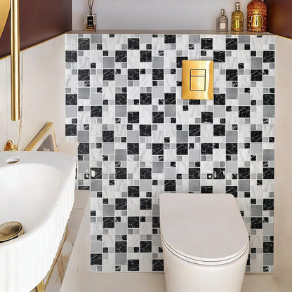5 Sheets Peel and Stick Backsplash, Self Adhesive Wall Tiles, 3D Adhesive Tile Backsplash, 12"x12"Premium Self Adhesive Wall Tiles Peel and Stickfor Kitchen, Bathroom, RV(Spring Moss)