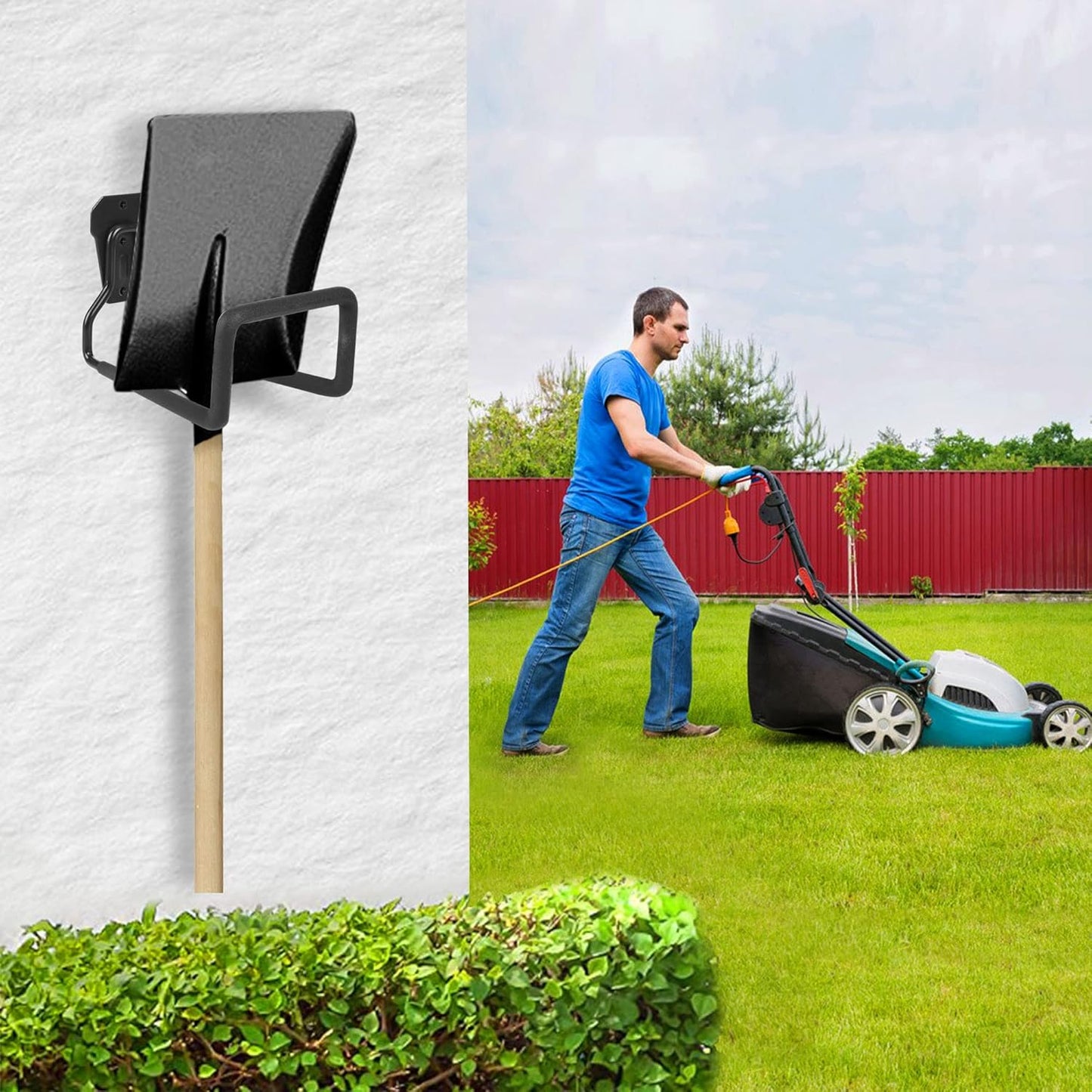 PeoMev 2pcs Heavy Duty Hose Hanger Garden Hose Storage Black Water Hose Holders for Outside Wall Mount Garden Hose Reel Hose Stand