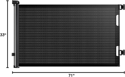 HAMOPY Retractable Baby Gate, 33" Tall, Extends up to 55" Wide, Durable Auto-Lock Baby Gates for Stairs, Mesh Dog Gate and Child Safety Gates for Doorways, Hallways, Indoor, Outdoor(Black)