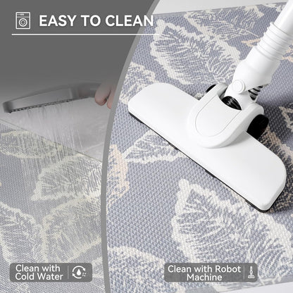 YDKGL Ultra Thin Bathroom Rugs Mat Quick Dry Absorbent Non Slip Bath Mat Bath Mats for Bathtub Mat Bathroom Carpet Fit Under Door Washable Floor Rubber Half Round Bath Rugs Grey 16x24