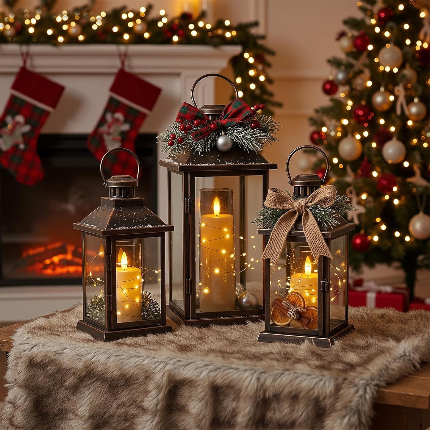 Raycare Flameless Candle with Remote Timer, 3 Flickering Acrylic Battery Operated LED Pillar Candles with Embedded Star String for Christmas, Wedding, Home Table Decor, and as a Gift (Ivory White)