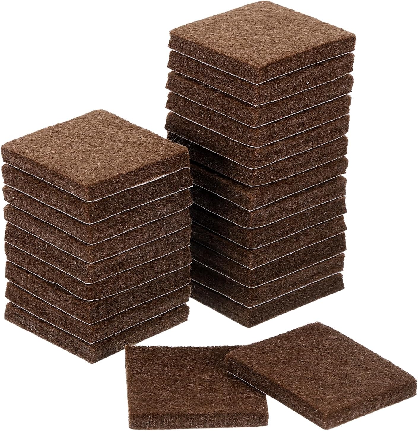 uxcell Furniture Pads, 24Pcs 1.5" - Square Self Adhesive Felt Furniture Pads, Floor Protectors for Furniture Feet Chairs Legs Hardwood Floors (Black)