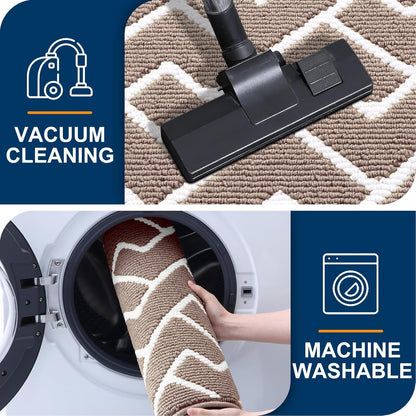 OLANLY Front Door Mat, Non-Slip Rubber Backing, Dirt Resistant and Absorbent, Washable, Easy to Clean Low-Profile Indoor Doormat for Back Door, Entryway, Inside Entrance, 32x20, Grey