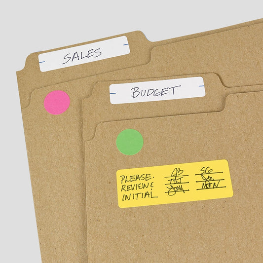 Avery Color-Coding Removable Labels, 1" x 3", Assorted Neon Colors, Non-Printable, 72 Blank Labels Total (6722)