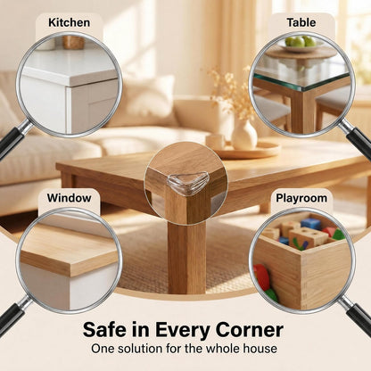 30 Pcs Clear Baby Corner Protectors, L-Shaped & Spherical Baby Proof Guards | Soft PVC Table Corner Covers for Safety on Tables, Cabinets, Shelves, Furniture Edge Guards, Safety Bumpers for Home(14L&16R)