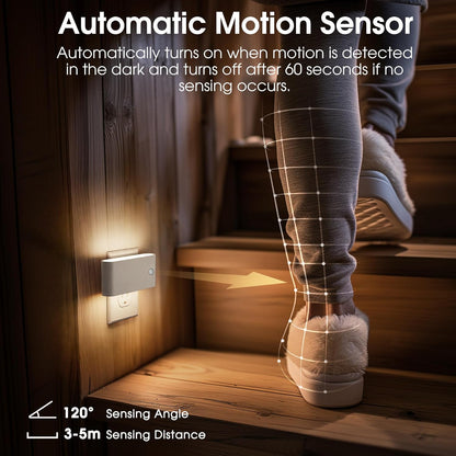 Briignite Motion Sensor Night Light, 2 Pack Motion Activation Night Lights Plug into Wall, Auto On Off, 0-100LM Dimmable Night Light Plug in, 3000K Warm White LED Nightlight for Kids Bedroom Hallway