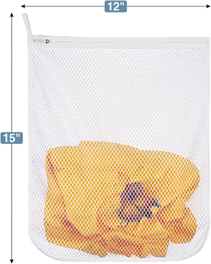 3 pcs Durable Honeycomb Mesh Laundry Bags for Delicates 3 Medium (12" x 15")