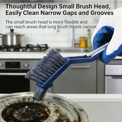 Crevice Cleaning Brush,2 Pack Multi-Purpose Hard Bristle Brushes for Deep Cleaning Kitchen, Bathroom, Grout, Sink, Cup, Teapot, Bottle, Blender, Corners, Tight Spaces