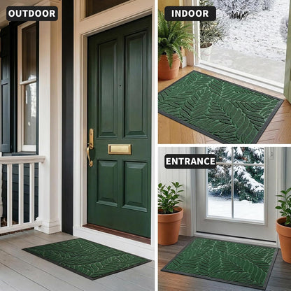 Yimobra Front Door Mat Outdoor Indoor, 29.5x17 All-Season Waterproof Door Mat Outside Entrance, All-Weather Non-Slip Outside Doormat for Garage Patio Entryway, Brown