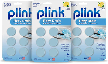 Plink Fizzy Drain Cleaner, 6 Count (Pack of 2), Lemon Scent