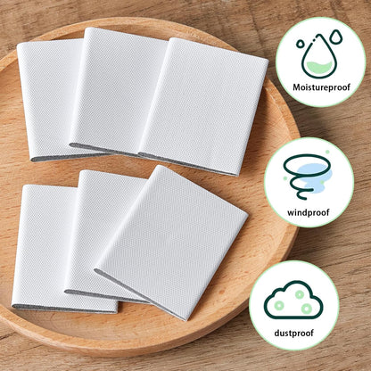 QDiShi 6 Pieces Self-Adhesive Door Corner Seals,Door Frame Seal Corner Foam Weather Stripping Draft Stopper for Weather Protection, for Isolation of Noise (White)