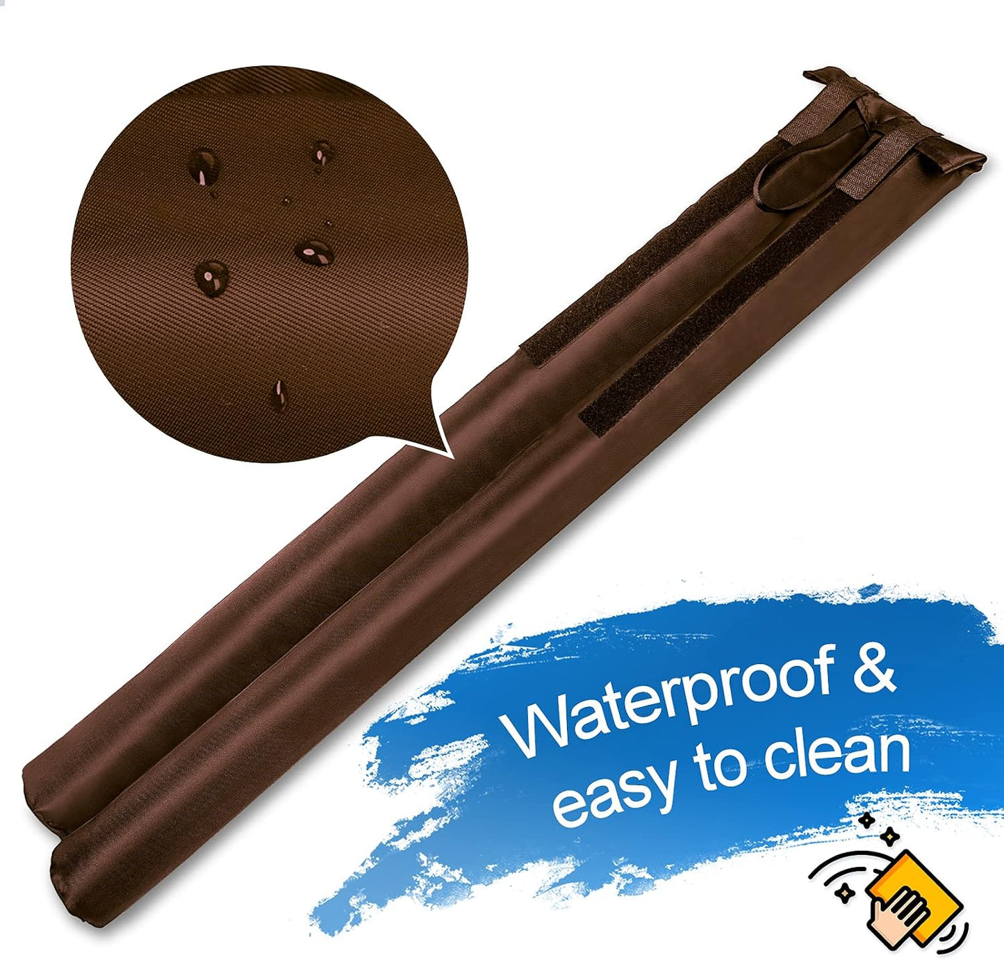 MAXTID Large Door Draft Stopper for Bottom of Doors 36” Under Door Sweep Noise Blocker Black Gap Stoppers Adjustable Doors Seal Sweep Guard Draft, Window Breeze Stoppers, Home Essentials Gadgets