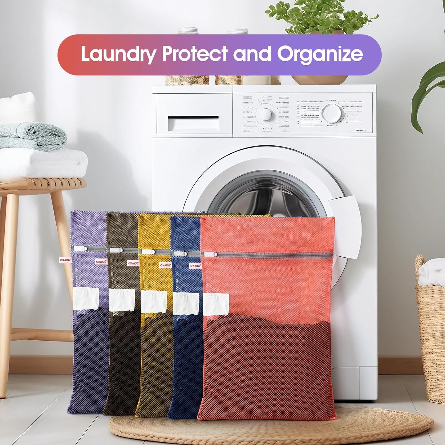 3 Pack XXL Mesh Laundry Bags for Delicates, Extra Large Laundry Wash Bags for Clothes,Bed Linen,Toys with Drawstring Closure Sturdy(3 XXLarge 28 x 26 Inches)