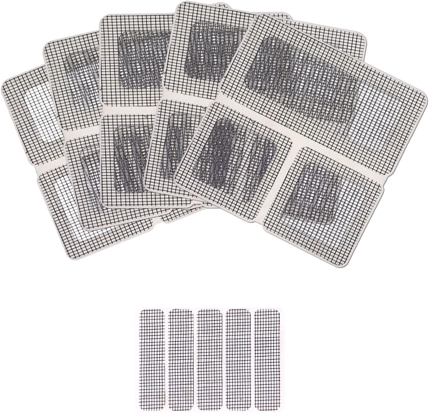 Window Screen Repair Kit 20 Patches DGQ Door Screen Repair Tape Strong Adhesive Waterproof Fiberglass Mesh Covered Repair Kit Window Screen Repair Patch Window Vinyl Screen