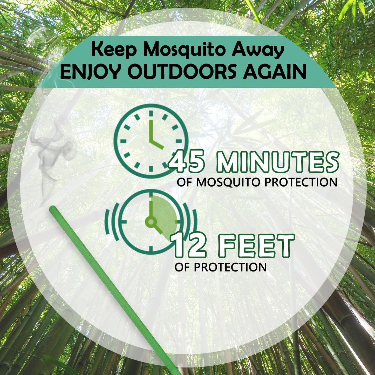 90 pcs Mosquito Repellent Outdoor Patio Sticks, Citronella Repellent Incense Sticks, Natural Essential Oil Incense, Repel Mosquito for Indoor, Patio, Camping, Fishing