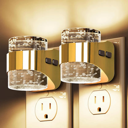 L LOHAS LED Night Light, Bubble Night Lights Plug into Wall,2 Pack 3000K/4000k/5000K Adjustable Color Temperature Night Light,Dimmable Nightlights with Dusk to Dawn Sensor for Rooms Bathroom Hallway