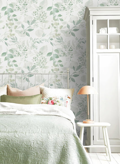 Safiyya Peel and Stick Wallpaper Boho Modern Beige Leaf Contact Paper Peel and Stick Wall Paper Self Adhesive Removable Wallpaper for Bedroom Bathroom Vinyl Roll 78.7"x17.3"