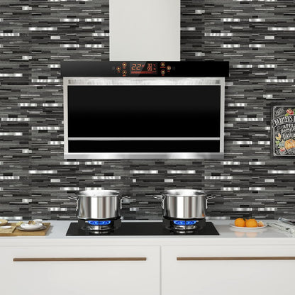 Midcard 20 Sheet Peel and Stick Backsplash, White Marble PVC Wall Tile for Kitchen Backsplash