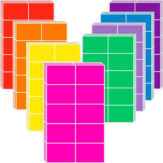 YSHIHE Colored Labels Stickers 3 x 2 Inch，8 Color Moving Labels - 240 Pack | Rectangular Large Color Coding Labels Name Tags Moving Labels for Moving Inventory,Office