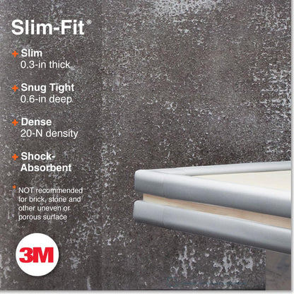 Roving Cove Slimfit Corner Edge Protector for Baby Proofing (Small 15ft Edge 4 Corners), Furniture Safety Bumper Guard, Soft NBR Rubber Foam, 3M Adhesive, Oyster White (Off White)