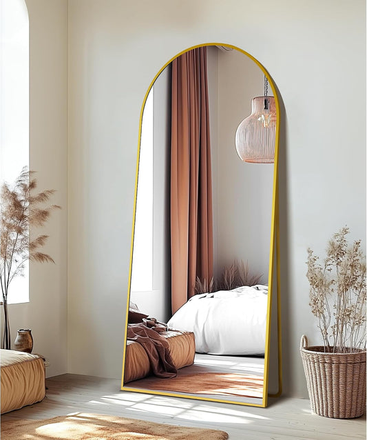 Delma Arched Mirror Full Length,Standing Mirror Full Body,Large Floor with Stand for Wall Entryway Door Bedroom Bathroom Living Room