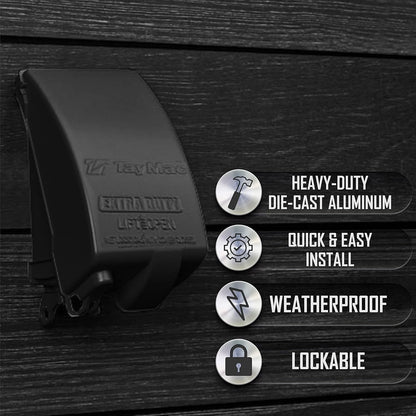 TayMac MX4280S 1-Gang Extra Duty In-Use Cover, Weatherproof Metal Low Profile 8-in-1, 3.5 in. Deep, Vertical, Gray