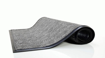 Guardian WGS020304 2' x 3' Indoor/Outdoor Wiper Scraper Floor Mat, Water Guard Spiral Pattern, Rubber Reinforced Ridges Withstand High Traffic, Charcoal