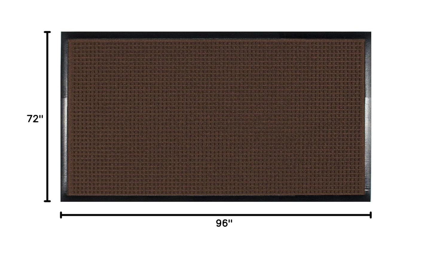 Guardian WaterGuard Indoor/Outdoor Wiper Scraper Floor Mat, Rubber/Nylon, 3'x4', Grey