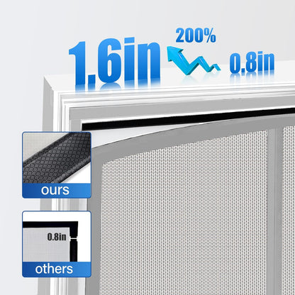 Magnetic Screen Door Upgraded PET Mesh Stronger Than Fiberglass and Polyester,Hands Free,Keeps Bugs Out,Pet & Kid Friendly,Suitable for Sliding Door,Large Patio Door and French Door-72''x80''