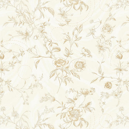 Dimoon 17.3''x78.7'' Vintage Peel and Stick Wallpaper Boho Beige Neutral Contact Paper White Floral Bird Wallpaper Removable Botanical Renter Friendly Modern Wall Paper Bedroom Bathroom Vinyl Roll