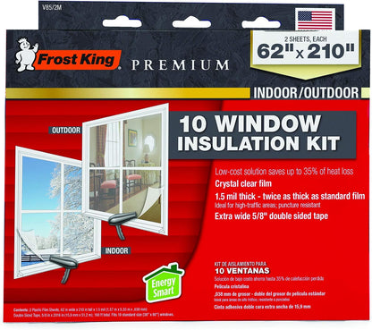Frost King V83M Heavy Duty Indoor Shrink Window Kits, 42" X 62" X 1.5 MIL, 1-Pack
