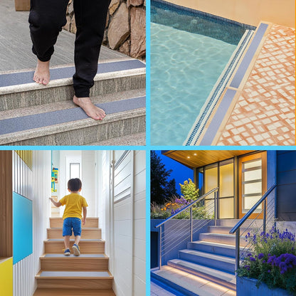 Lifegrip Anti Slip Tape, 4 Inch x 15 Foot Non-Slip Traction Grip Tape for Stairs, Waterproof Stair Treads Grip Non Slip, Non Skid Tape for Steps, Outdoor Black Grip Tape (4" X 15')