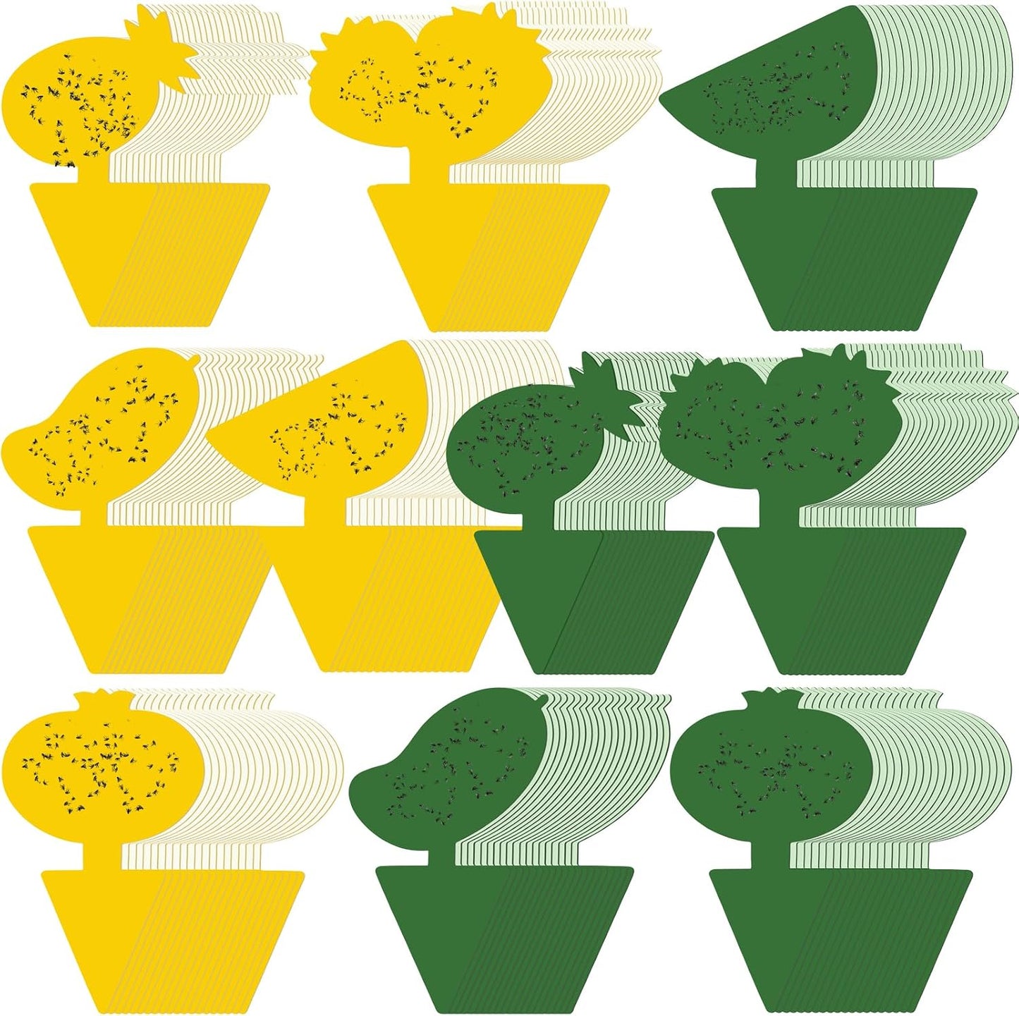 200 Sheets Fruit Fly Sticky Traps for Fruit Fly Gnat Trap for House Indoors Sticky Traps Catcher for Gnats Fungus Gnats Mosquito Catcher for Kitchen Outdoor Plants(Yellow)