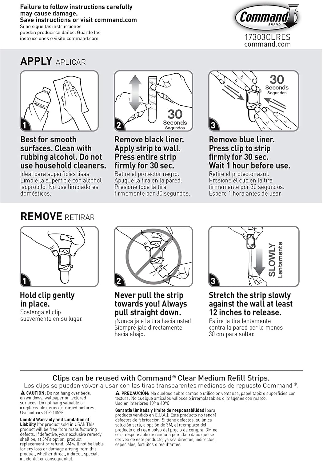 Command Large Cord Clips, Organize Damage-Free, 4-Packs, 8-Clips Total
