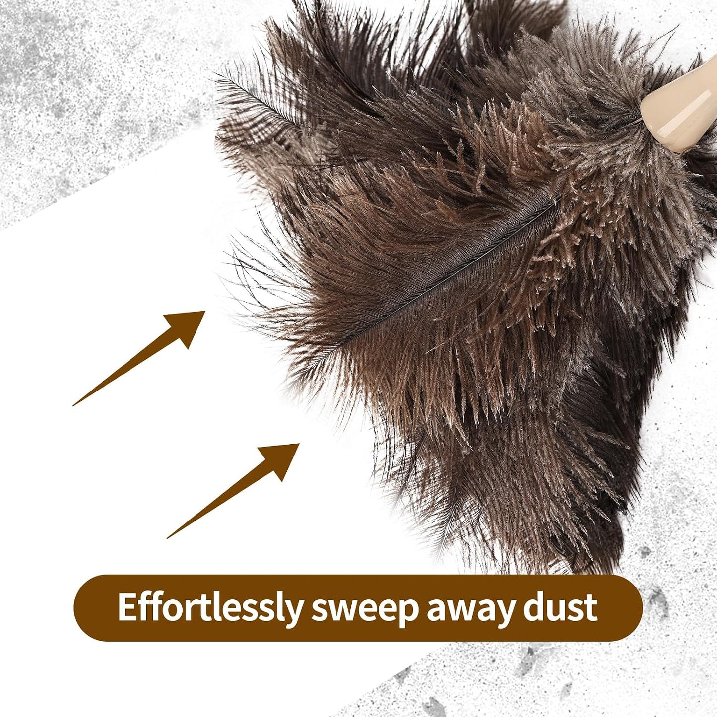 Extendable Cleaning Duster 94 Inch - Long Telescoping Ostrich Feather Dusters with Stainless Steel Extension Pole for High Ceiling Fan, High Ceilings,Roof Dusting