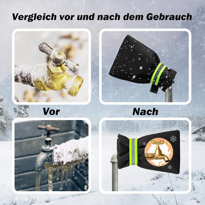 Outdoor Faucet Covers for Winter Freeze Protection, Waterproof Thickened Socks, Reusable Insulated Spigot Cover, 8.3" H x 5.9" W, 3 Pack Black