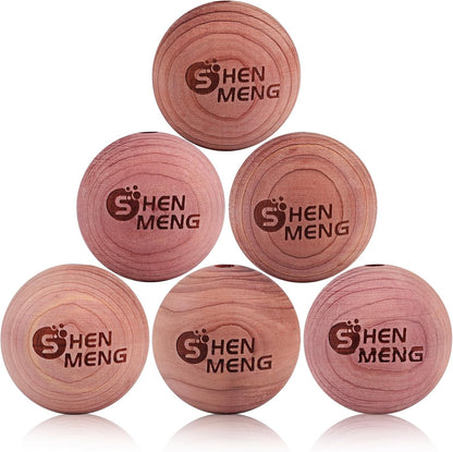 Shoe Deodorizer Balls, Sneaker Balls with Natural Woody Scent, 6pcs Odor-Fighting Shoe Freshener Balls, Odor Eliminators for Boots, Gym Bag, Closet, Locker, Hamper, Drawer