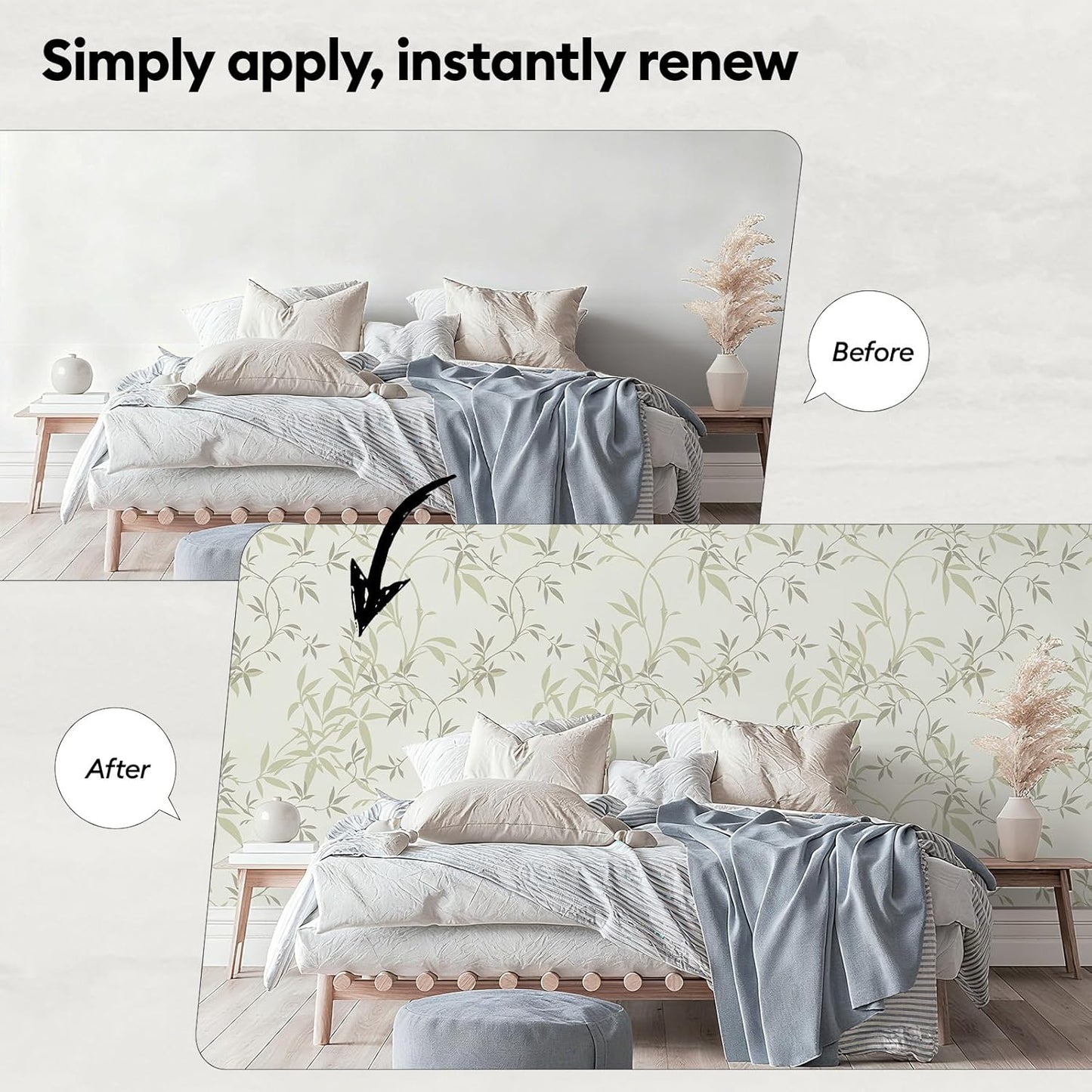 17"x118" Peel and Stick Wallpaper for Renter Friendly, Removable Wallpaper Peel and Stick, Self-Adhesive Textured Contact Paper for Walls, Cabinets, Countertops(Morning Song of Flowers)