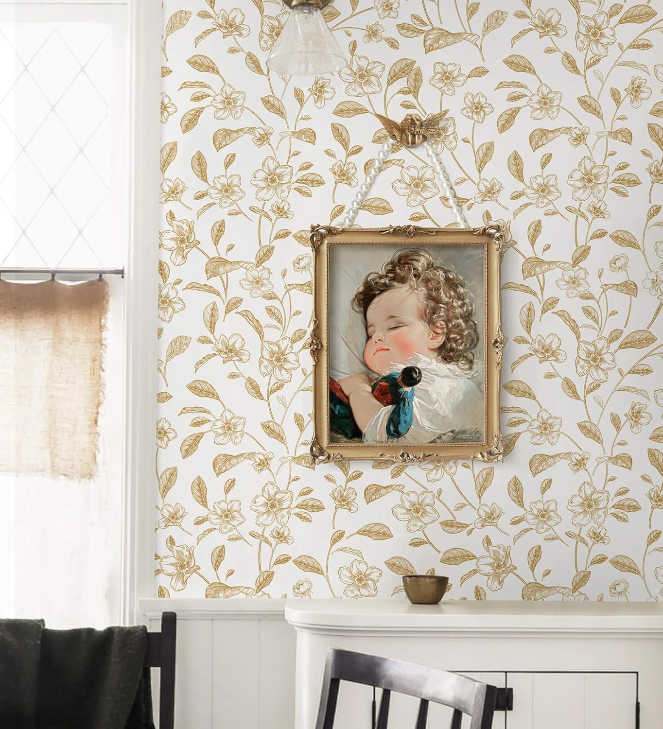 Heroad Boho Peel and Stick Wallpaper Beige Renter Friendly Wall Paper Peel and Stick Modern Contact Paper Neutral Geometric Wallpaper for Bedroom Bathroom Cabinets Decor Vinyl Waterproof 17.3"x78.7"