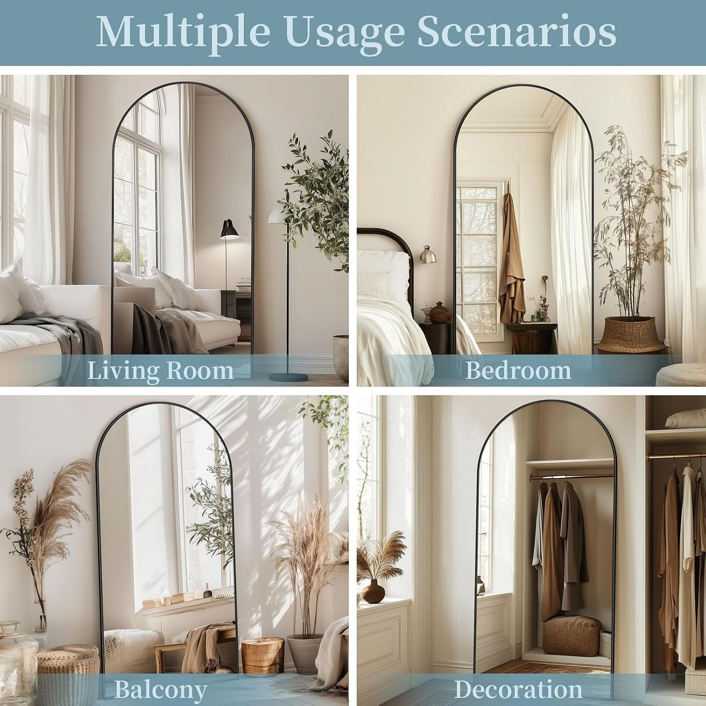 Full Length Mirror with Stand, 71"x28" Arched Full Body Large Stand Up Aluminum Frame Floor Standing Mirror, Freestanding Hanging Leaning Mounted for Bedroom Living Room Entryway Gold