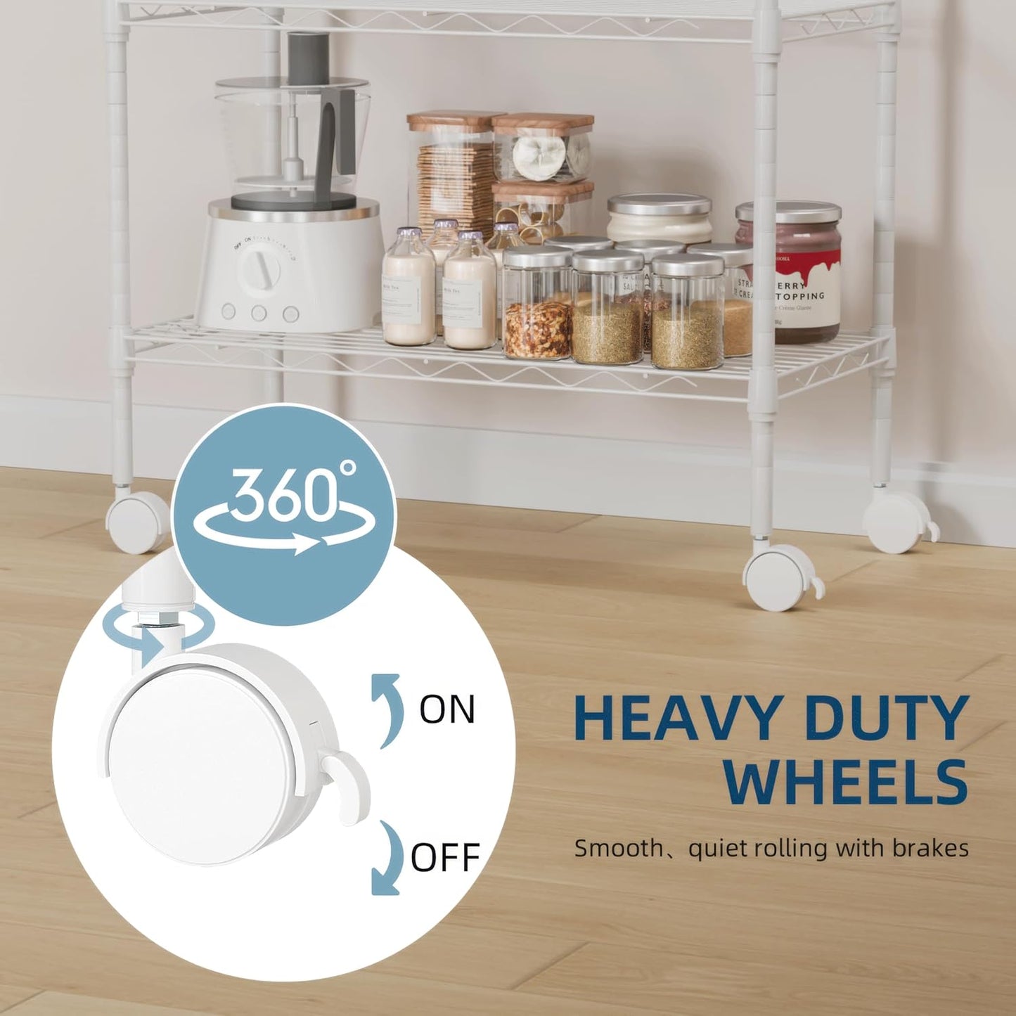 Whitmor 3 Tier Rolling Laundry Cart 8.50x26.0x31.0