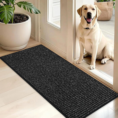 BEQHAUSE Dirt Trapper Door Mat 20" x 32", Non-Slip Washable Doormats Entrance Mat, Dirt Resistant and Absorbent Welcome Mat, Low Profile Floor Mats for Front Back Door and Entryway, Beige