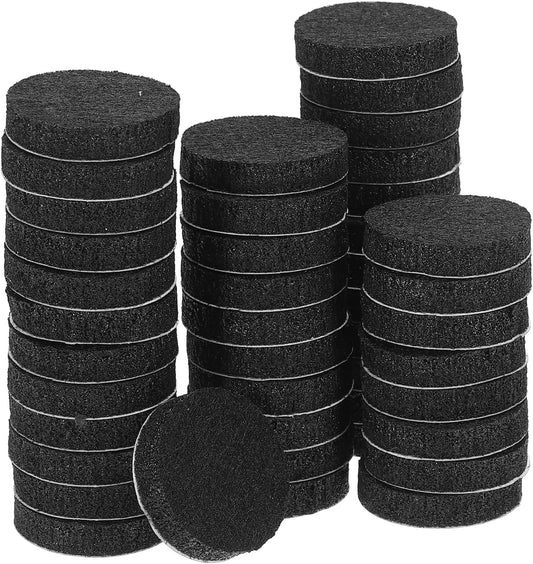 uxcell 32Pcs Non Slip Furniture Pads, 3" Round Self Adhesive Felt Bumpers Noise Reducing Furniture Feet Floor Protector for Chairs Tables Furniture Legs (White 0.2" Thick) - Colors B