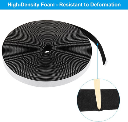 PATIKIL Weather Stripping Door Seal Strip, 3/8 Inch x 1/4 Inch x 32 Ft Self Adhesive Soundproof High Density Foam Tape Insulation for Door Window Air Conditioning, White - Colors A