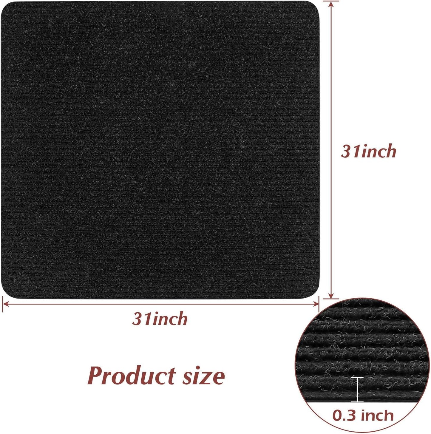 Stair Treads Non-Slip 16 Pack 8"x30" - Carpet Stair Runner for Indoor Wooden Steps with TPE Backing & Anti-Skid Surface, Reusable Adhesive Safety Rug for Kids/Elder/Pet-Friendly - Brown