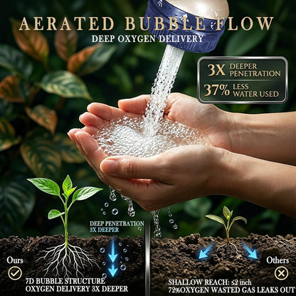 Garden Hose Nozzle Heavy Duty Metal Water Hose Sprayer | Heavy Duty Metal Spray Nozzle With Thumb Control. Japanese-style Design & 8 Spray Patterns For Different Blooming Seasons
