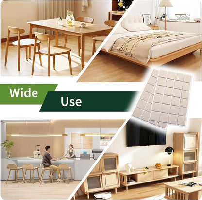 Felt Furniture Pads for Hardwood Floors 48 PCS, Furniture Pads, Floor Protectors for Hardwood Floors, Felt Pads for Furniture, Round, Dark Brown
